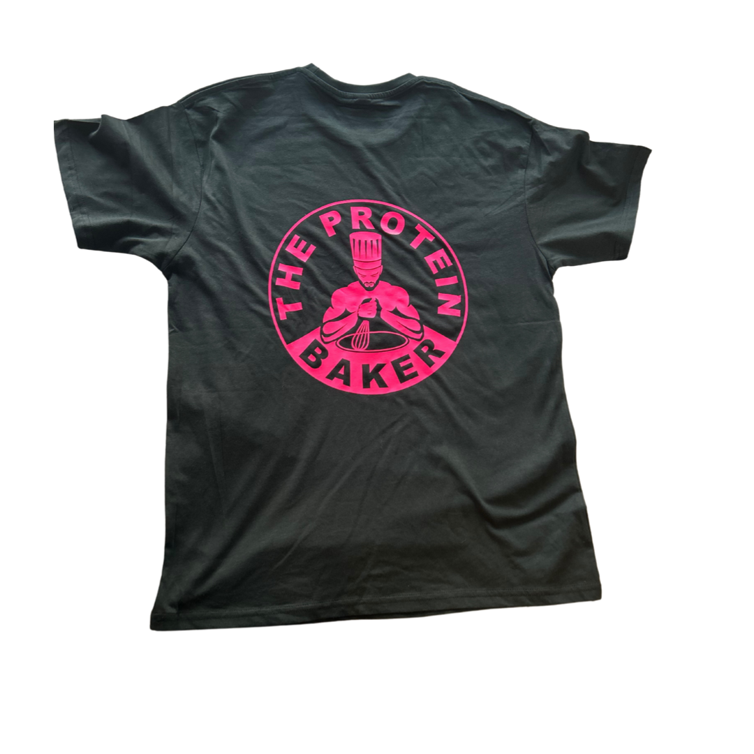 Branded black and pink Unisex T-shirt  + Free Tray Bake