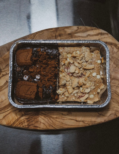 Half and half tray bake