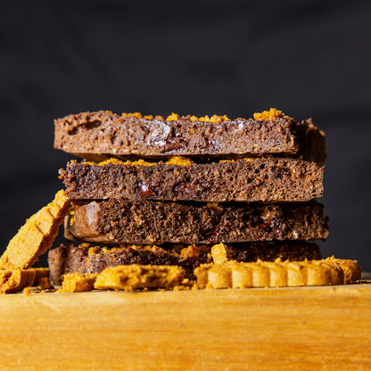Lotus Biscoff Protein Brownie