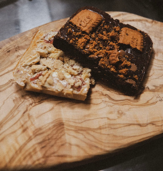 Half and half tray bake